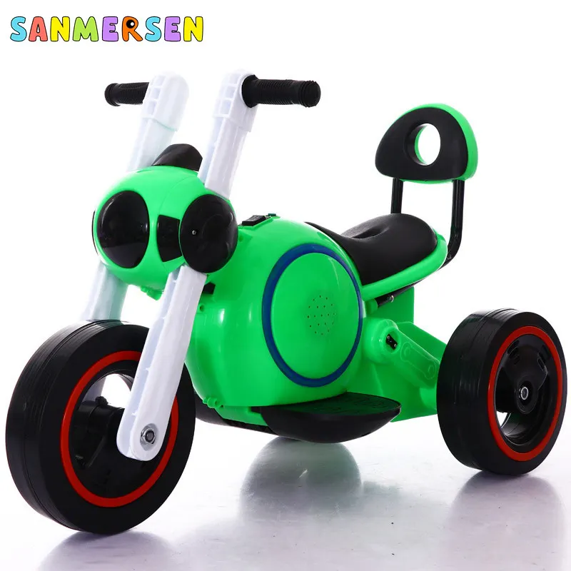 Tricycle électrique pour enfants moto Cool éclairage charge Motorcar bébé trois roues tour de vélo sur les voitures pour les enfants 2-6 ans