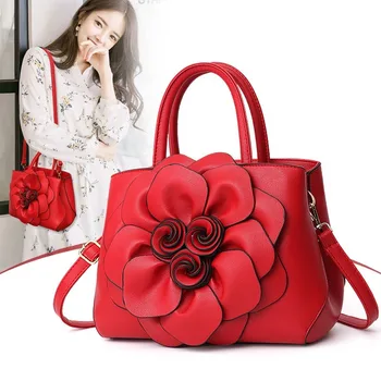 

2020 summer embossed ladies handbag shoulder bag cute floral decoration female bag charming bag ladies hand bags purses