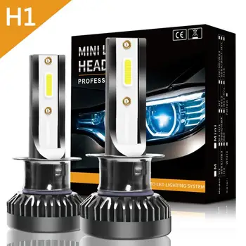 

2PCS H1 H4 H7 H8/H9/H11 LED Mini Car Headlight Bulbs COB Integrated Chip Kit Auto 12-24V LED 76W 8000LM Lamps DC9~32V