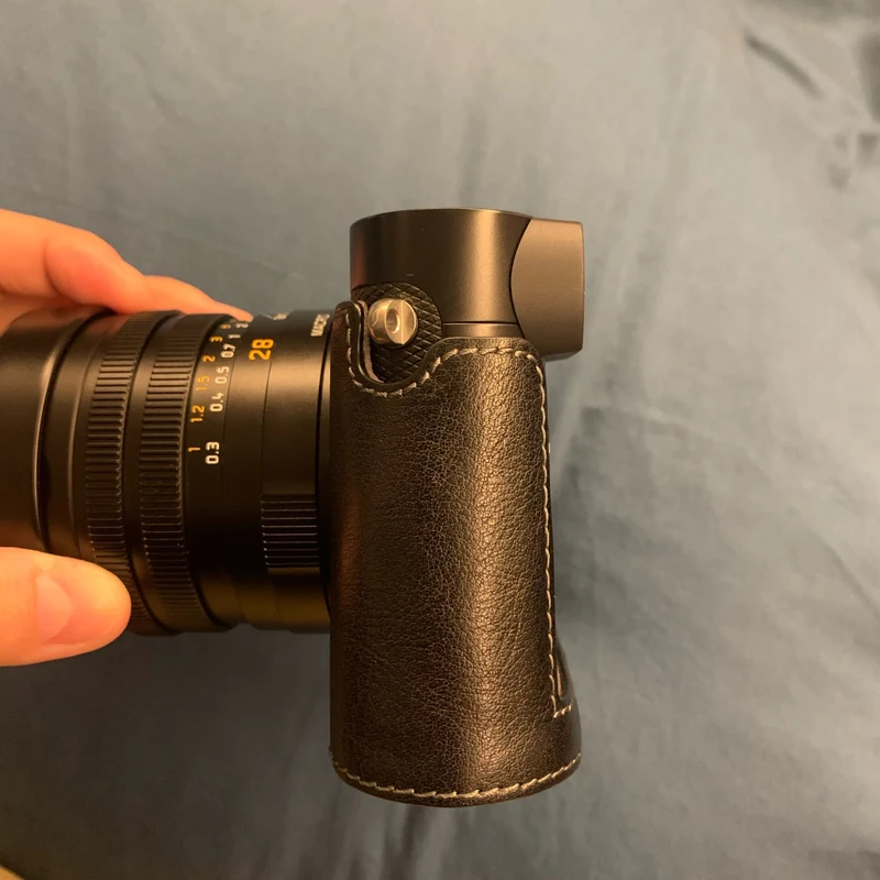 Capa de Couro Genuíno para Leica Versão de Abertura Cobertura de Meio qp tipo 116 Inferior Corpo q2 q - Image 3