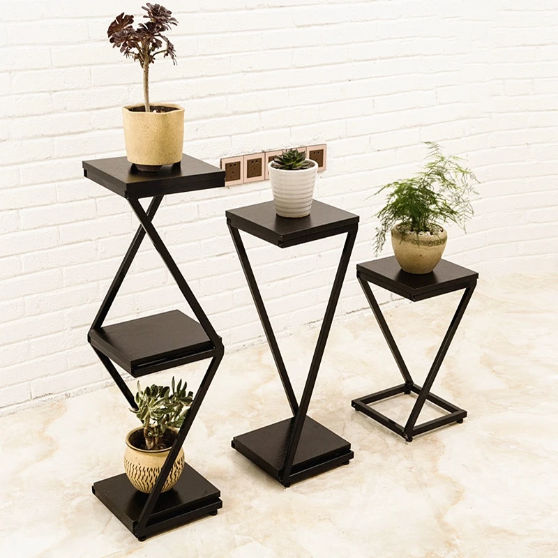 

European Simple Iron Flower Rack Multi-layer Flowerpot Rack Living Room Balcony Indoor Flower Rack Succulent Clapboard Rack