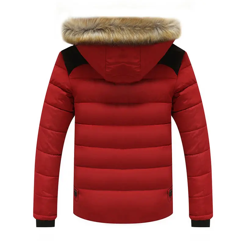 -20 'C Winter Fleece Warm Men Jacket Coats Wind Resistant Autumn Thick Fur Trim Hooded Jacket Mens Cotton Padded 2019 MuLS Brand 24