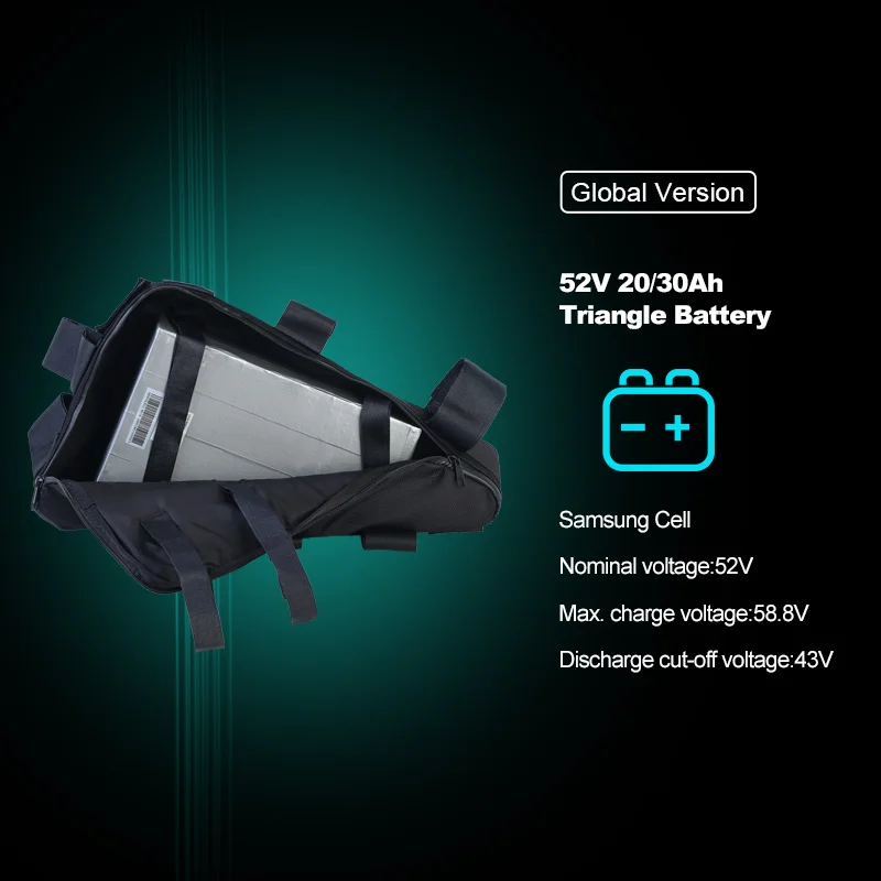 Литий ионный аккумулятор для электровелосипеда 52 в 30 А · ч|triangle battery|battery for electric