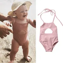 Emmabbay Fashion 0-24M Baby Girl Swimwear Newborn Baby Girls One Piece Halter Bandage ClothesBeach Bikini Bathing Suit Outfits