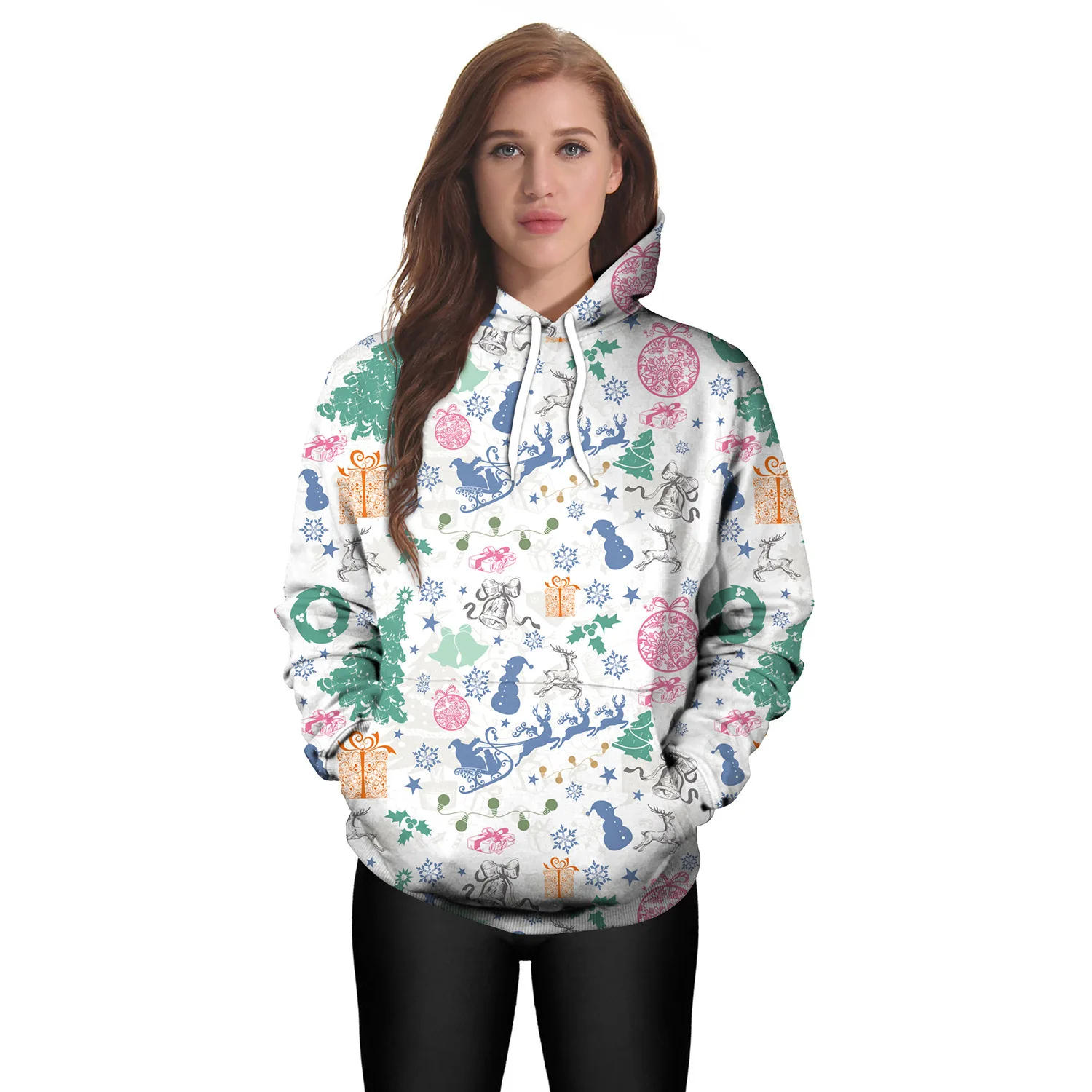 Christmas 3D Hoodies Allover Printed Sweatshirts Men/women Long Sleeve Autumn Winter Warm Fashion Funny 3D Clothes