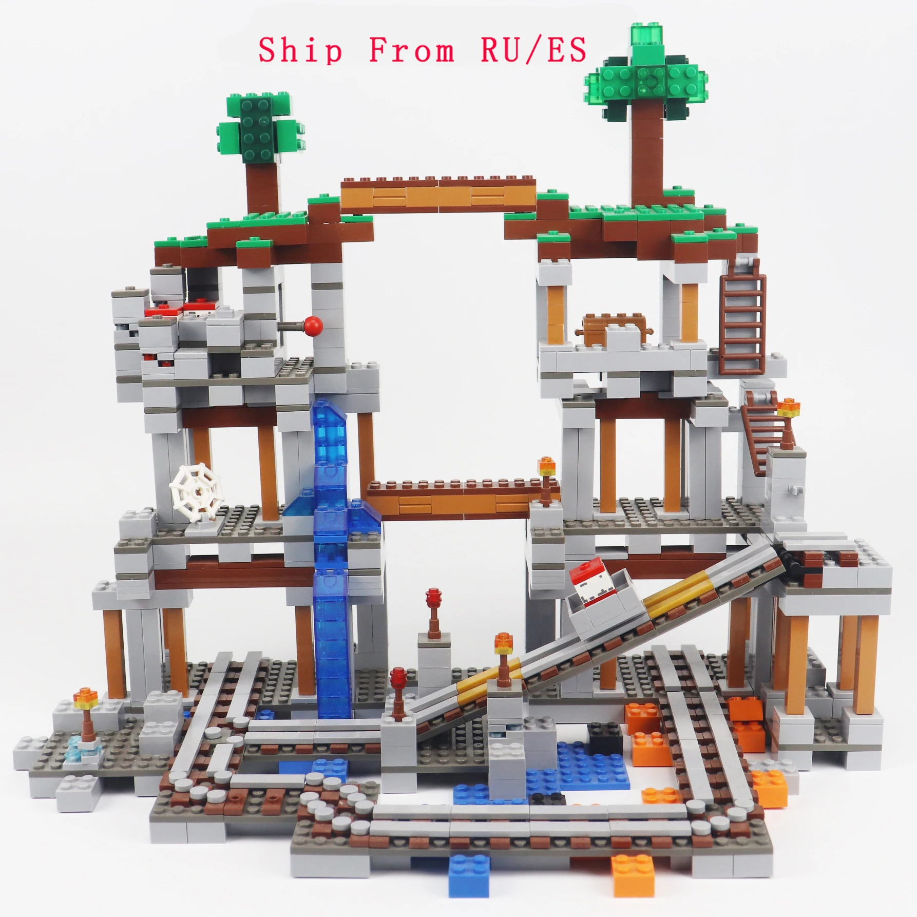 

Legoing My World Blocks 922Pcs Playmobil The Mine My World Figures Set Building Blocks Compatible Legoings Mini World Child Toys