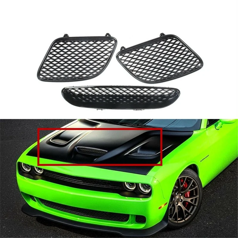 Автомобильный капот черная сетка решетка радиатора подходит для Dodge Challenger SRT Hellcat