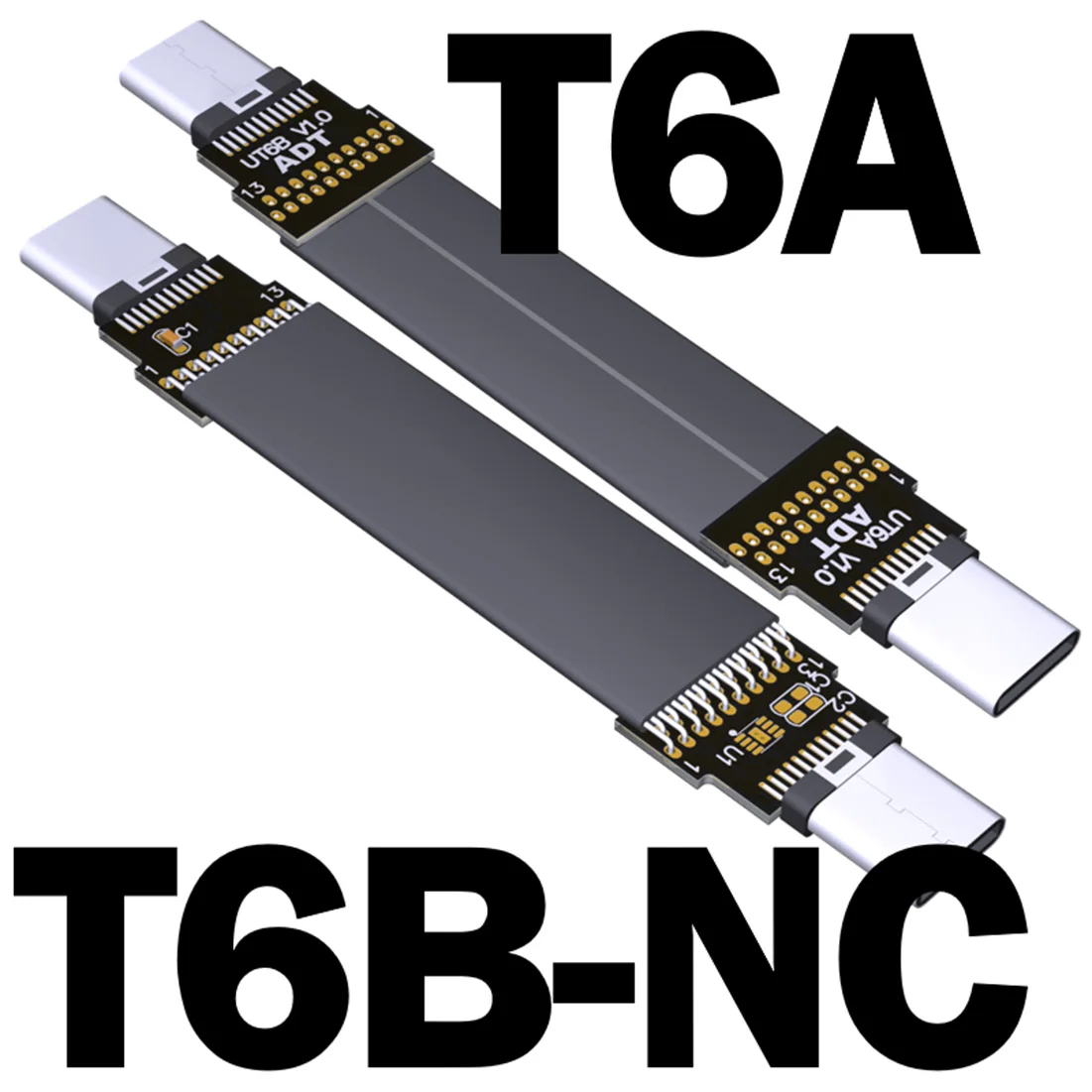 Cavo Prolunga USB 3.1 Tipo C Maschio-femmina, Piatto, Schermato, Per FPV E Droni, ADT-Link