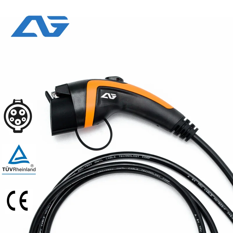 

16A 32A J1772 Electrical charging Plug with 5 Meter UL TUV Cable for Electric vehicle and charging station