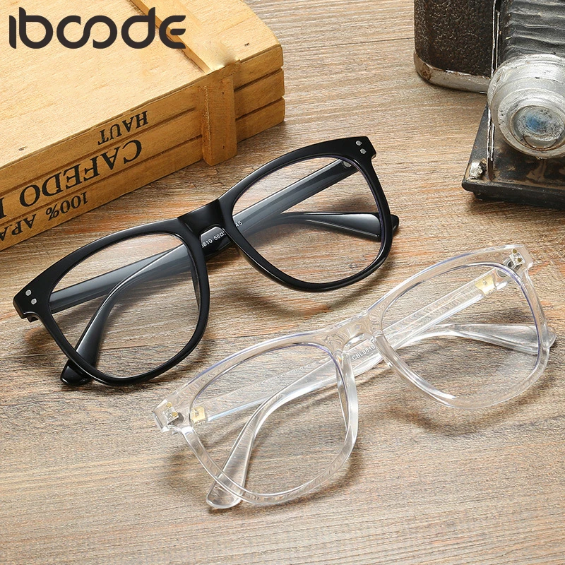 

iboode Vintage Anti Blue Ray Glasses Frame Women Reading Goggle Blue Light Proof Glasses Computer Transparent Optical Eyewear