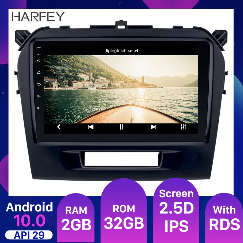 Harfey Android 10 0 автомобильный GPS-радиоприемник 9 дюймов для 2015 2016 SUZUKI VITARA с Bluetooth USB AUX