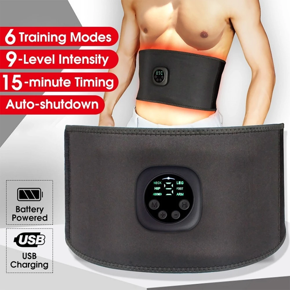 EMS Muscle Stimulator Electric Slimming Belt Fitness Vibrating Massager