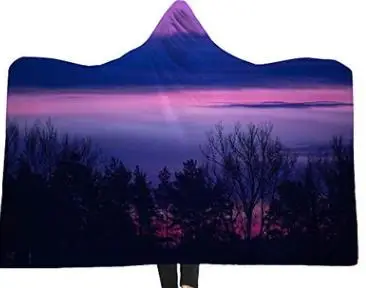 10 Drop Shipping Hooded Blanket Microfiber For Adults Kids Christmas Printed Sherpa Fleece Wearable Blanket - Цвет: 10