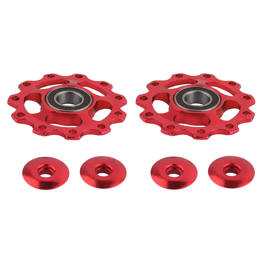 

2pcs 11T Aluminum Alloy MTB Mountain Bike Bicycle Rear Derailleur Pulley Jockey Wheel Road Bike Guide Roller