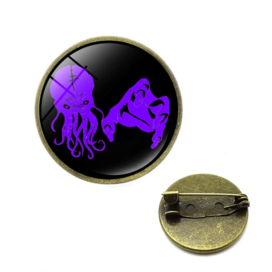 Guild Galaxy Cthulhu pop crossover enamel pin badge brooch lapel weird occult addition mashup steal your face hitchiker guide movie classic