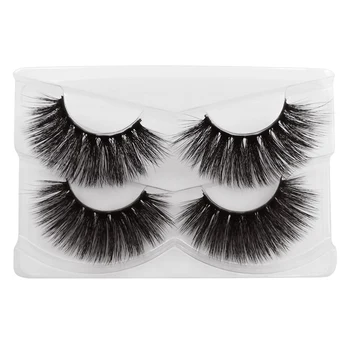 

2 Pair/Set 3D False Eye Lashes Handmade Fake Eyelashes Soft Slender Dense Reusable Makeup Tool Accessories
