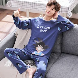 Cartoon Dragonball SONG 2021 New Spring Summer Pajama Sets For Men Women Pure Cotton Japan Style Home Wear Or Travel Pyjamas