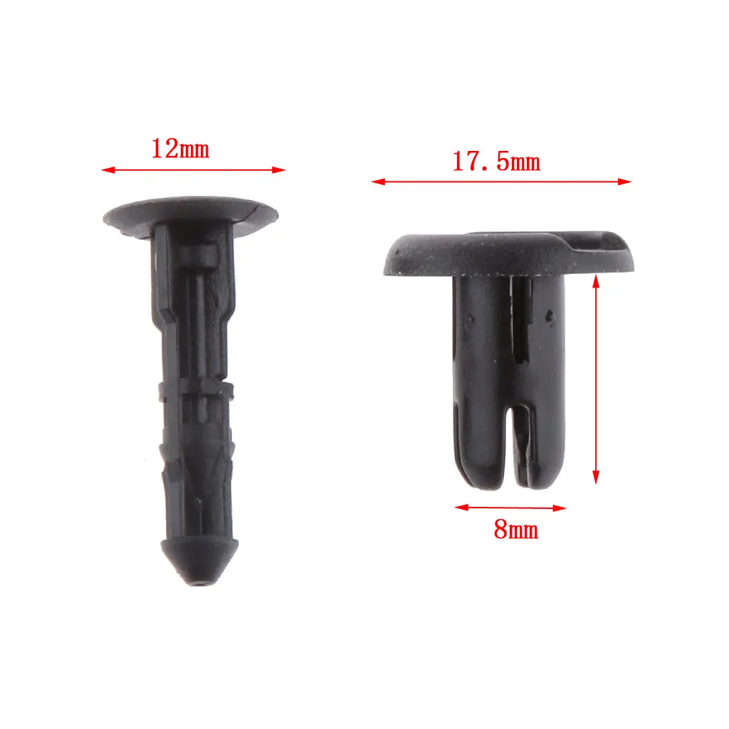 50 pcs Bumper Fender Clips Nylon Retainer Plastic Rivet 8mm Hole for Suzuki