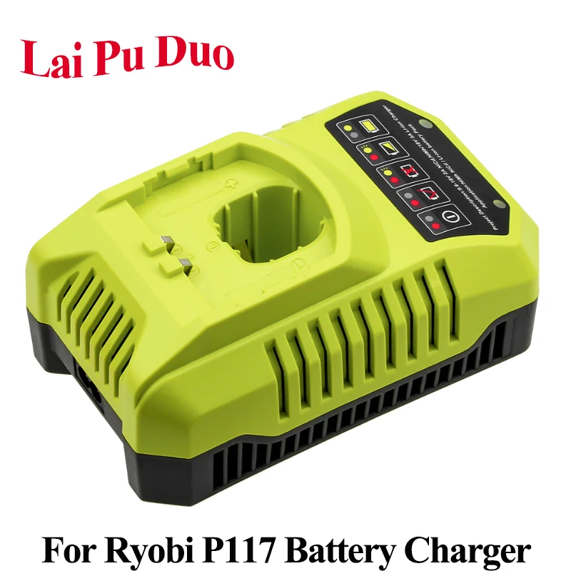 For Ryobi P117 Replacement Battery Charger 12V-18V NI-CD NI-MH Li-ion Battery Electric Screwdriver Accessory Batteria Adapter drum key keychain tool useful keys metal wrench drill bit tuning drums alloy accessory percussion part screwdriver drop shipping