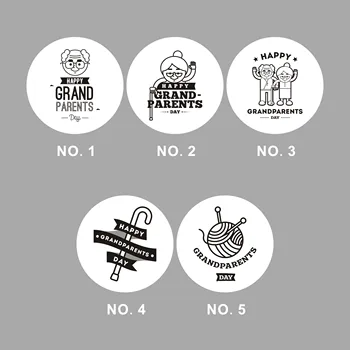 

Wholesale 450PCS 3CM Design Self Adhesive Pattern Wrapping Sticker Festival Celebrate Grandparents Day DIY PackingCircular