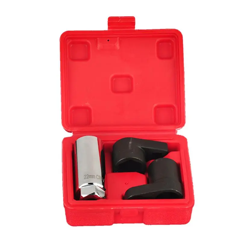 3Pc 1/2& 3/8 Drive Auto Car 7/8" 22 mm O2 Oxygen Sensor Socket Wrench Tool Set