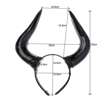 

Unique Halloween Stereo Devil Horns Skull Headband Gothic Sheep Horn Headdress Hairband Cosplay Maleficent Pora Headband