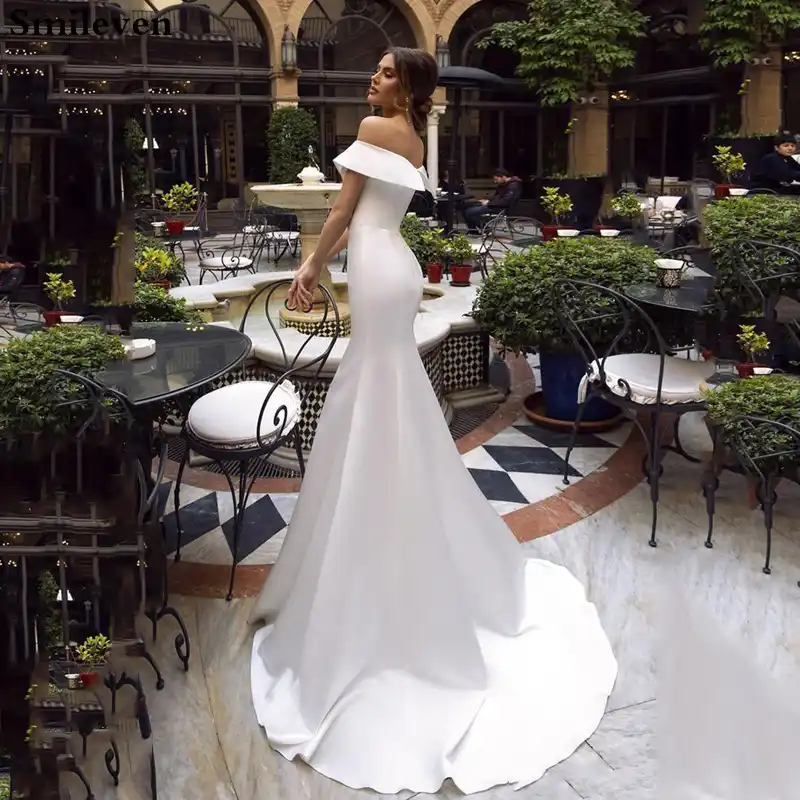 vestidos de noiva de cetim de seda