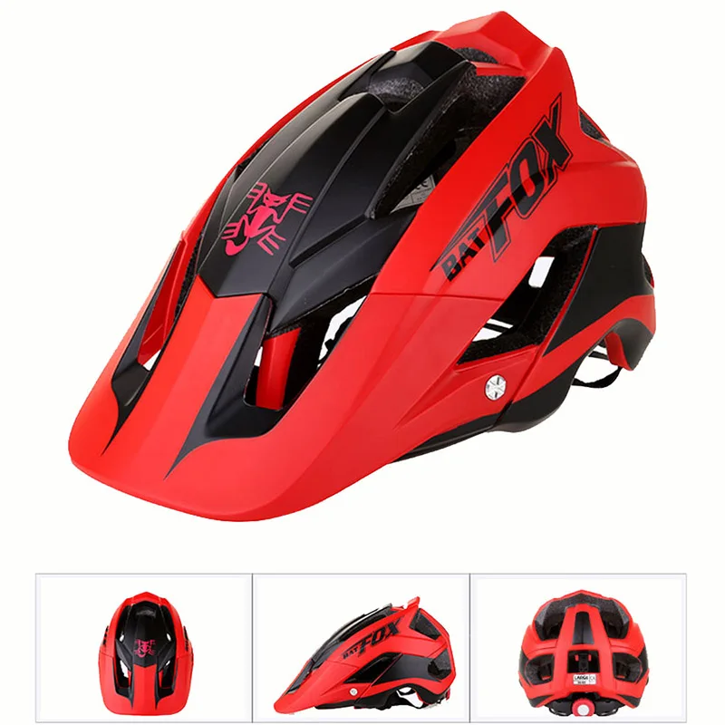 BATFOX велосипедный шлем MTB 56 62 см Сверхлегкий интегрированный горный Casco Ciclismo