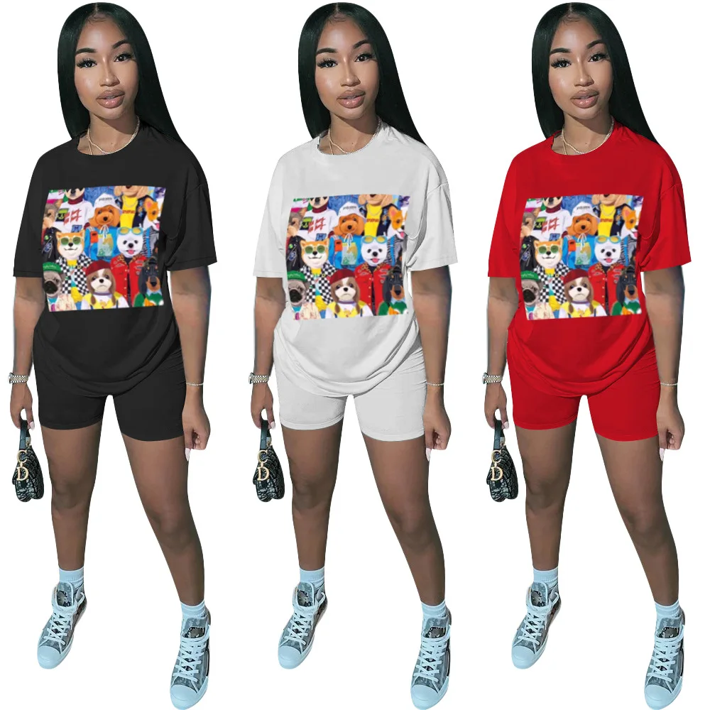 Lovey style women sports set o neck 