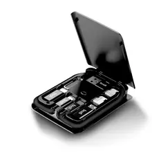 Многофункциональный Универсальный светодиодный светильник usb type C портативный переходник Кабель для передачи данных контейнер для хранения карточек зарядное устройство