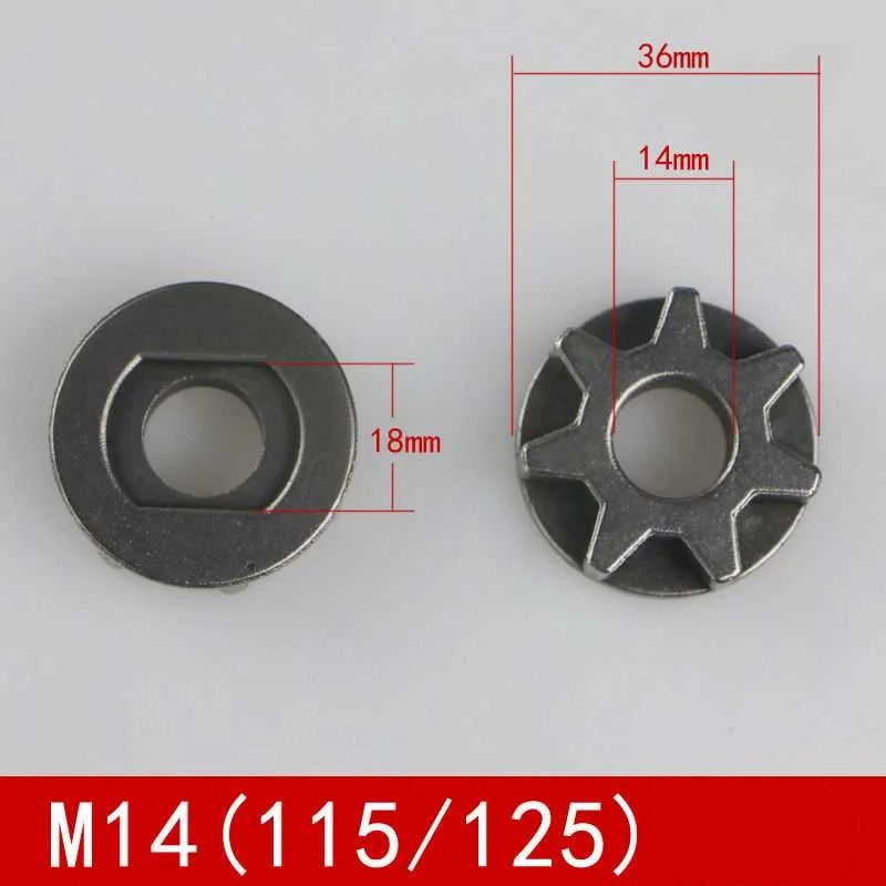 M14 Chain wheel DIY электрические детали пилы 11,5 дюйма M10/M14/M16 кронштейн бензопилы изменен 100 125 150 Угловая шлифовальная машина в цепную пилу - Цвет: M14 Chain wheel
