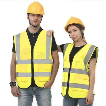 

Multi-pocket Reflective Vest Riding Traffic Vest Safety Railway Coal Miners Uniform Vest Breathable Reflective Vest