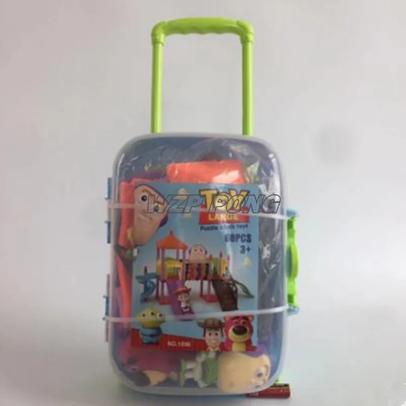 

Toy Story Buzz Lightyear Amusement Park Blocks Storage Box Figurine Dolls Toys PVC Action Figure Model Toy Kids Gift