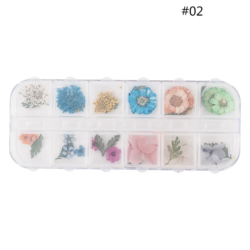 Сушеные цветы лист украшения ногтей натуральная наклейка в виде цветка японский стиль 3D сухой для маникюра ногтей наклейки УФ гель лак маникюр