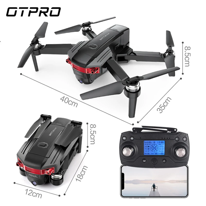 Профессиональный Гоночный Радиоуправляемый Дрон OTPRO H4 GPS с камерой HD 4K 1080P живое