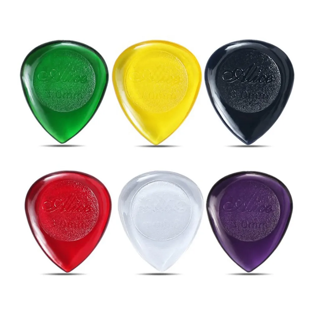 6Pcs Alice Stubby Guitar Picks Acoustic Electric Bass Guitars Plectrum Mediator 1/2/3mm Fast Picking Electric Guitar Accessories dunlop guitar picks big stubby nylon guitar pick plectrum mediator bass mediator acoustic electric classic guitar accessories