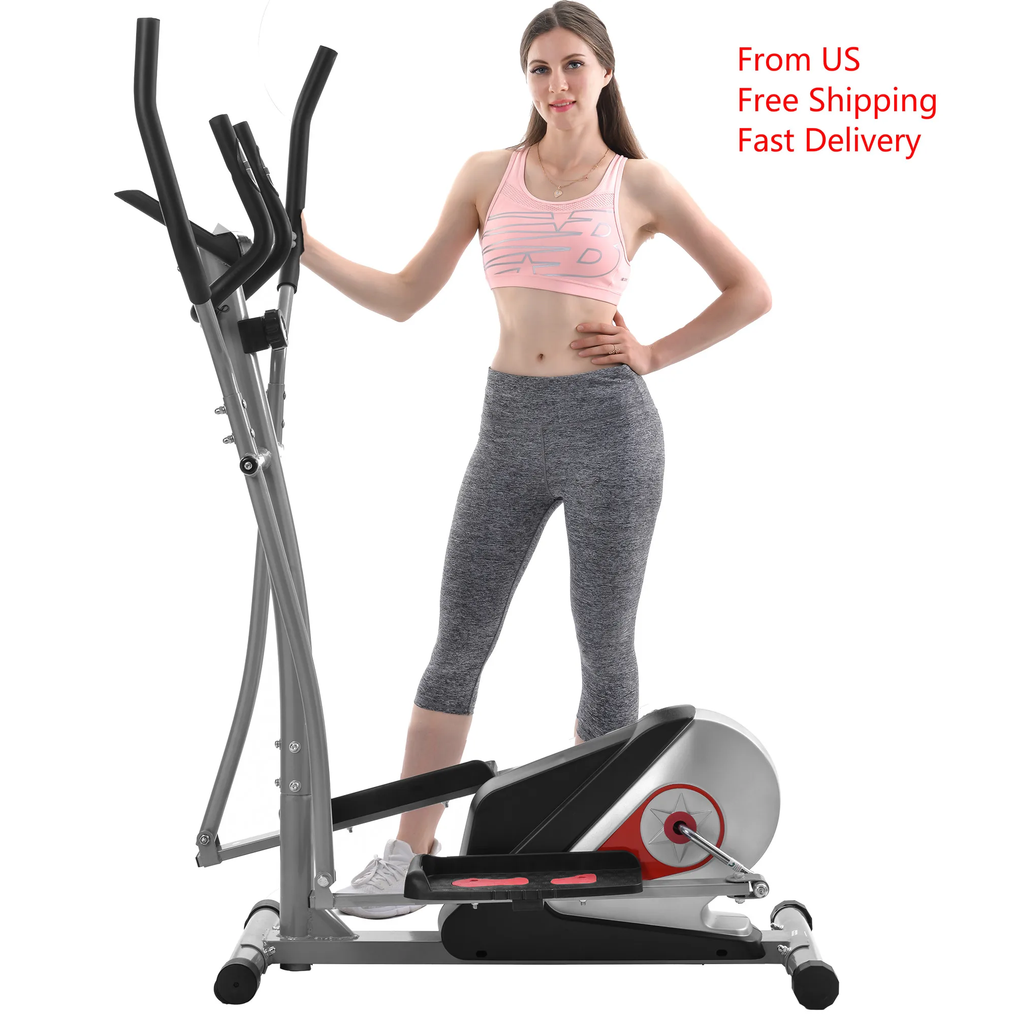 

Female Home Fitness Stepper Weight Loss Machine Magnetic Resistance Adjustments Steppers LCD Digital Monitor Exercise Steppers
