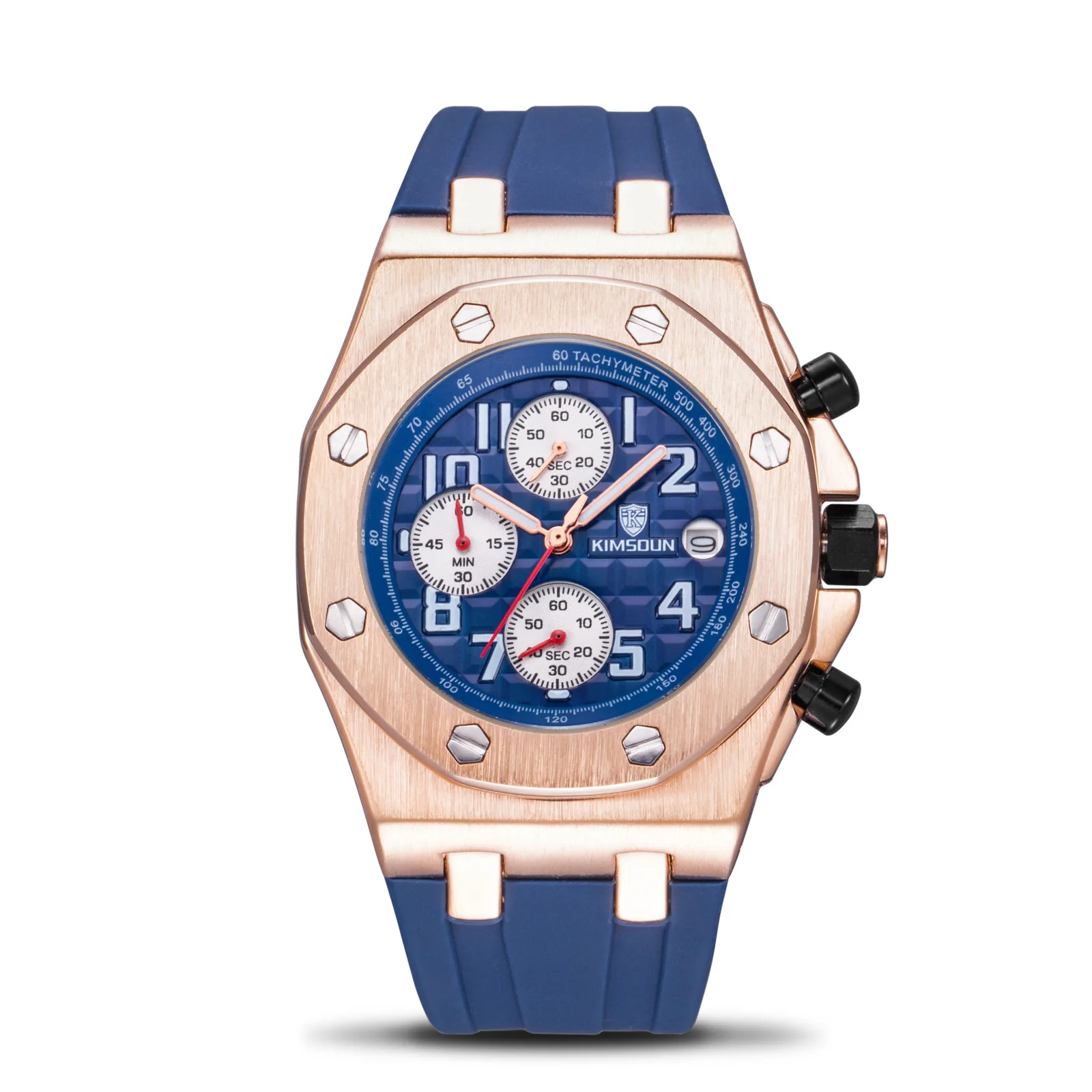 Switzerland Royal Rolexable Japan Miyota кварц модные часы мужские силиконовые три глаза