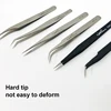 NATUHANA Anti-static Straight Eyelash Extension Tweezers Industrial Precision Curved Straight Lash Eyebrow Tweezers Makeup Tool 4