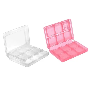 

2pcs 28 In 1 Game Card Case Holder Cartridge Box for Nintendo DS 3DS XL LL DSi MT New, White & Pink
