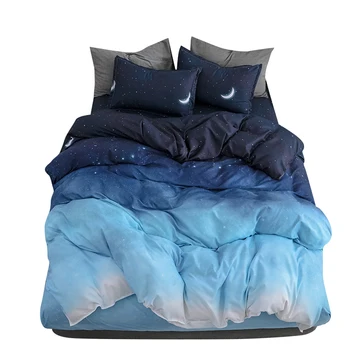 

Night Sky Bedding Sets Moon and Star Pattern Gradient Color Duvet Cover Set Bed Sheet Pillowcases for Boys Multi Size