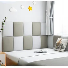 

Headboard Bed Heads Self-adhesive 3d Wallpaper Bedroom Decor Aesthetic Anti-collision Wall Front Panels Tete De Lit Cabecero