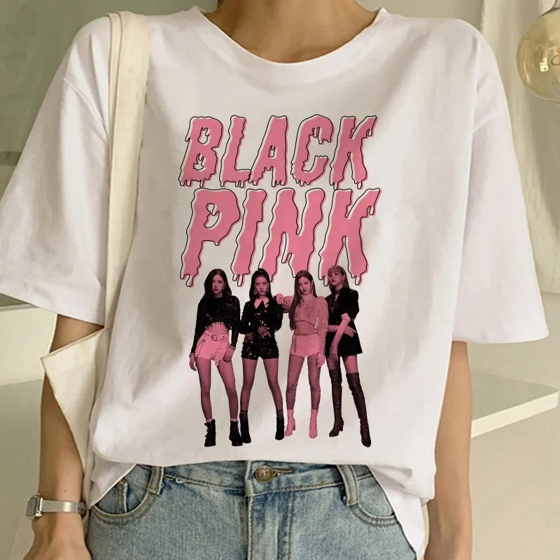 

Kill This Love T Shirt Harajuku Blackpink T-shirt 90s Cartoon Tshirt Women Fashion LISA JISOO JENNIE ROSE Top Tee Female Ullzang