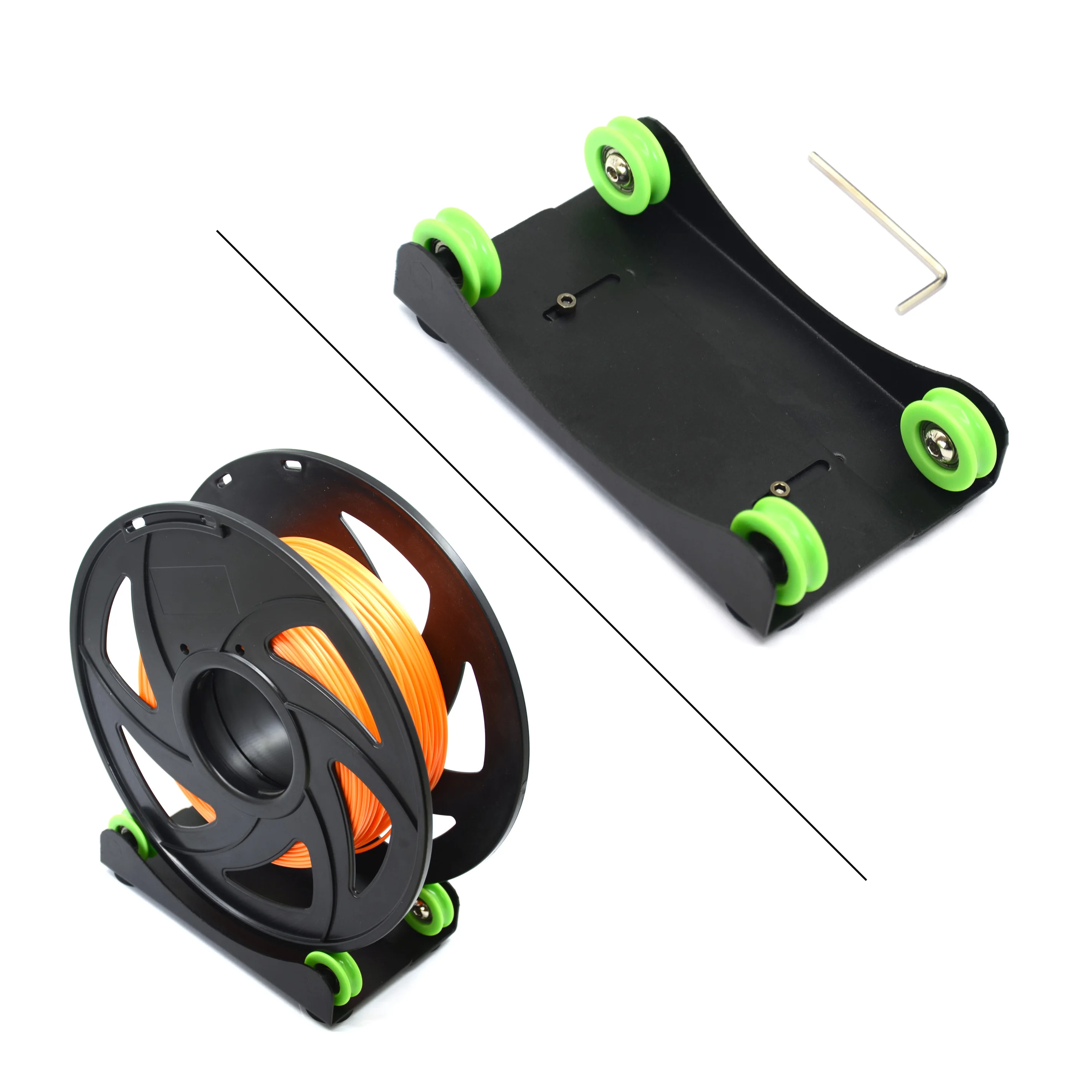 3D Printer Filament Holder Universal Adjustable Mount Rack Bracket forPLA/ABS/Nylon/Wood/TPU Printing Material Tray with Bearing