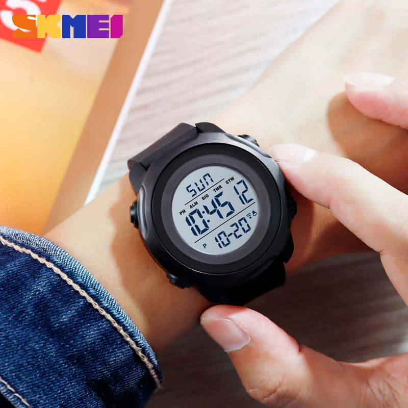 SKMEI Sport Digital Watch Men 2 Time Outdoor Wristwatches Mens Ladies  Waterproof Count Down Alarm Clock reloj montre homme 1540|Digital Watches|  - AliExpress