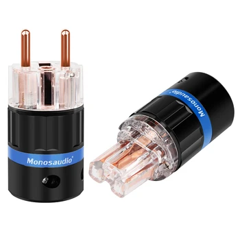 

Hi-end Monosaudio Pure Copper EU Type power connector Schuko Power Plug for Hifi DIY power cable