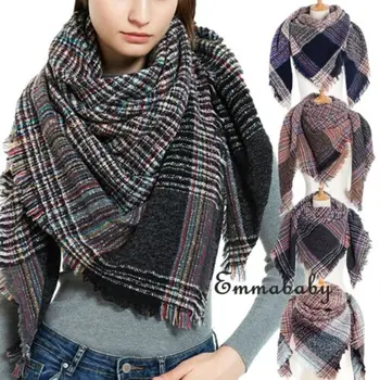 

Fashion Brand New Women`s Soft Cotton Plaid Shawl Scarf Casual Winter Warm Ladies Long Pashmina Scarves