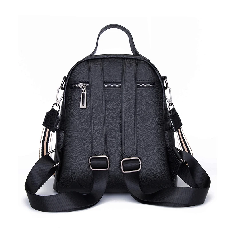 100% Genuine Leather Women's backpack Casual Waterproof real Cowhide Backpacks Female Luxury Back pack Women Travel Shoulder Bag