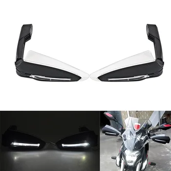 

Motorcycle Handlebar Hand Protector with LED Light Handguards LED Universal Hand Guards Hand Brush Guards Protection