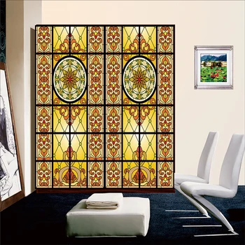 

Custom Size Decorative Glass Film Static Cling Church Satined Window Home-Decor Stained Bathroom Decoration 40cmx100cm